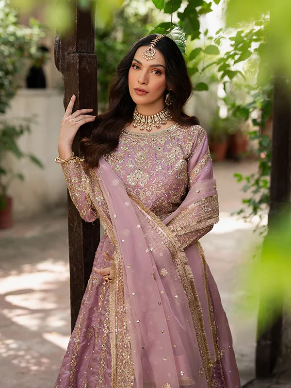 Purple Ash Embroidered Lehenga Suit for Weddings Ireland