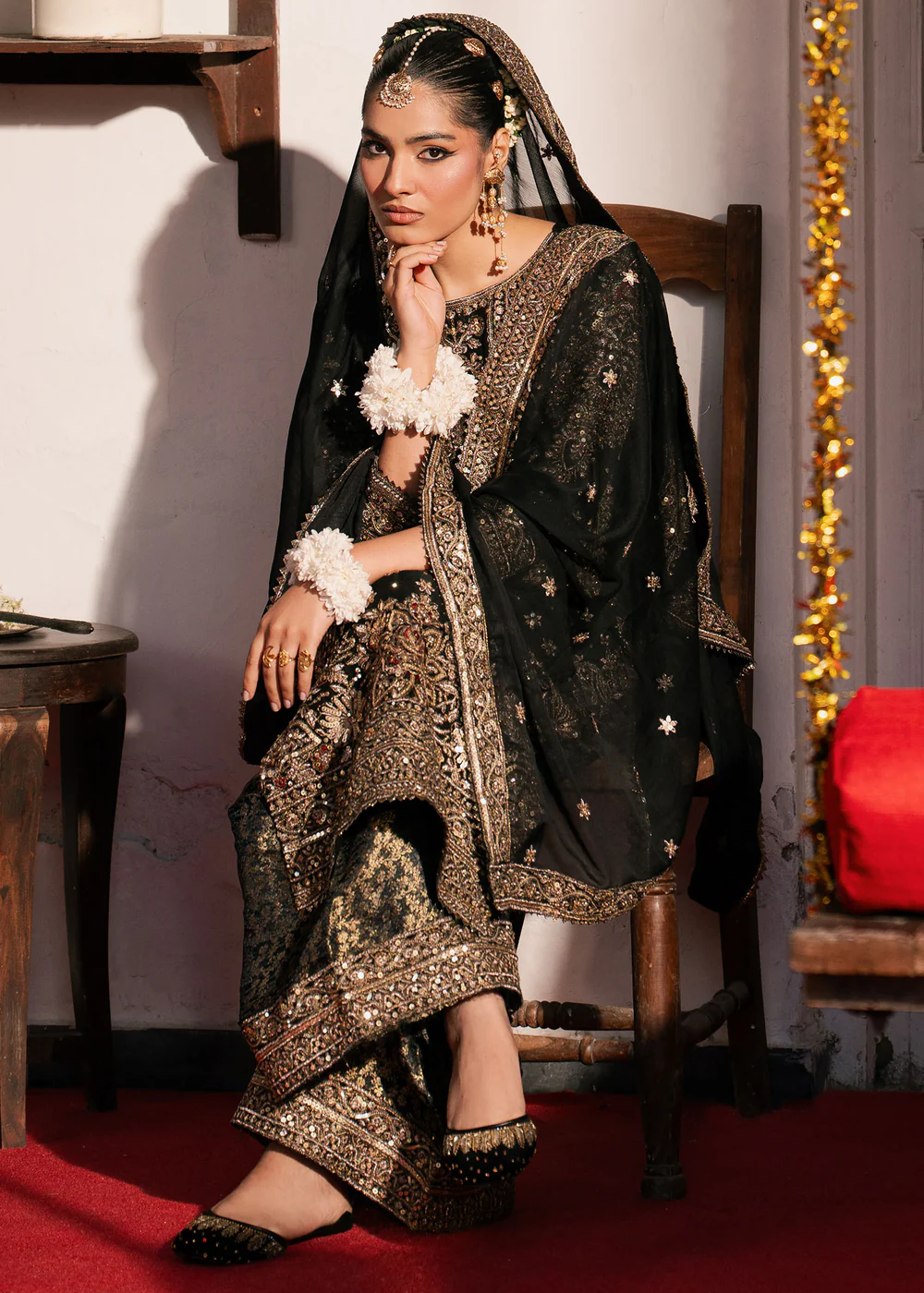 Black Chiffon Formal Dress Ireland Wedding Wear - Image 5