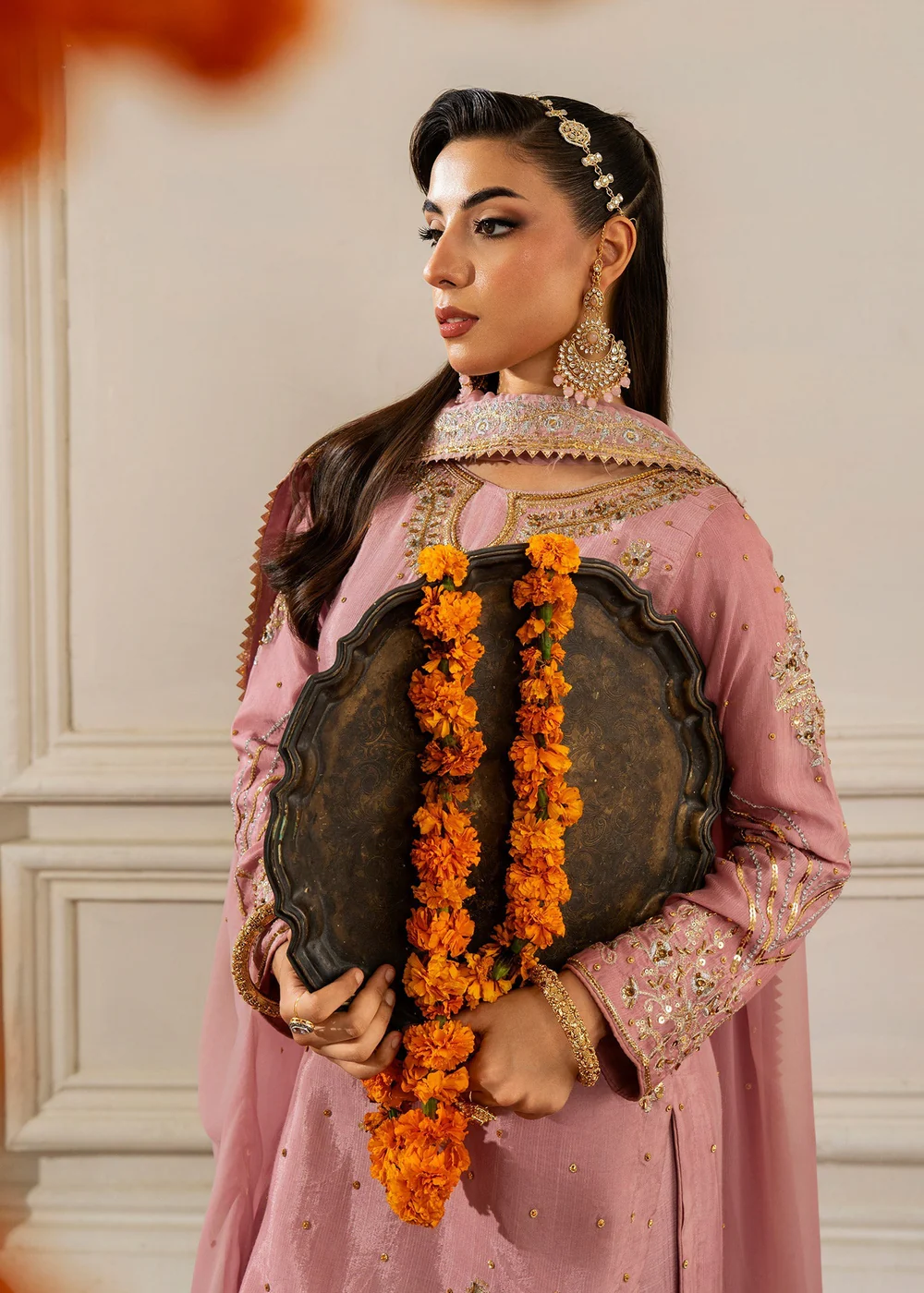 Mauve Pink Gharara Party Wear Suit for Women Ireland - Image 5