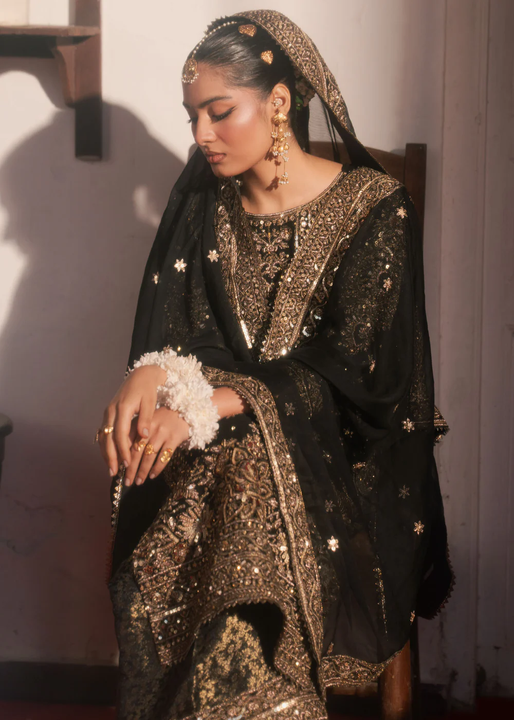 Black Chiffon Formal Dress Ireland Wedding Wear - Image 4