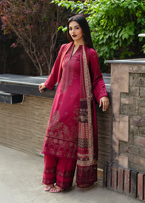 Crimson Embroidered Lawn Suit for Women Ireland - Image 5