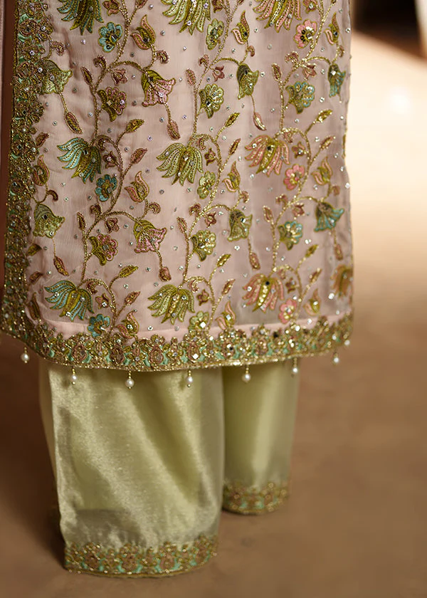 Pistachio Green Embroidered Wedding Suit Ireland - Image 3