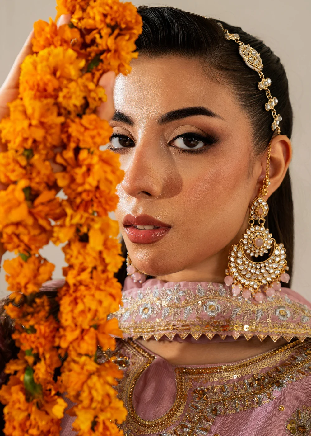Mauve Pink Gharara Party Wear Suit for Women Ireland - Image 4