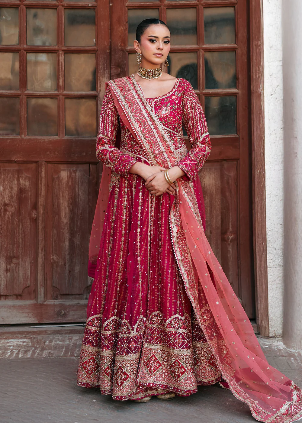 Pink Organza Lehenga Party Dress for Ireland Women - Image 4