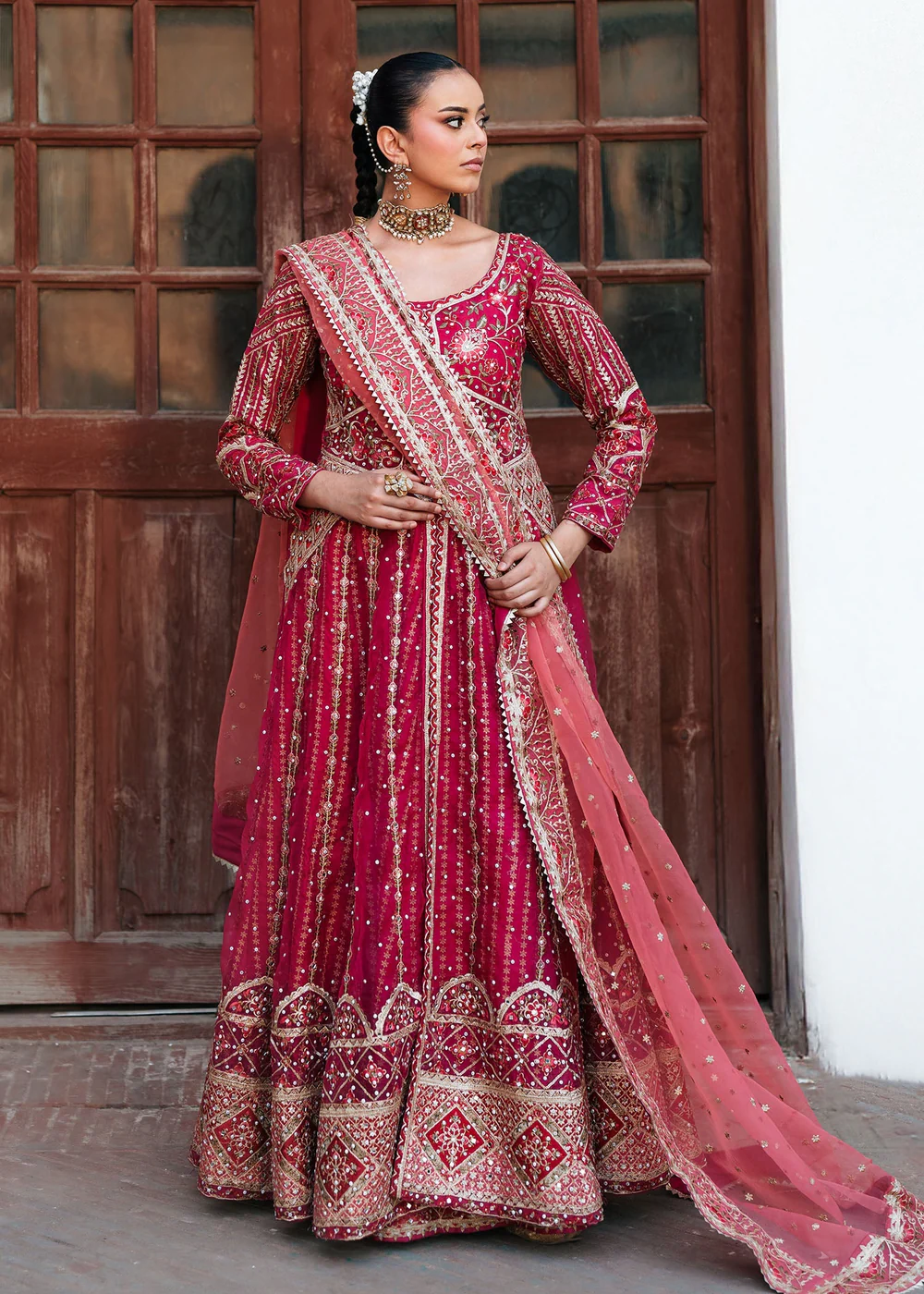 Pink Organza Lehenga Party Dress for Ireland Women - Image 2
